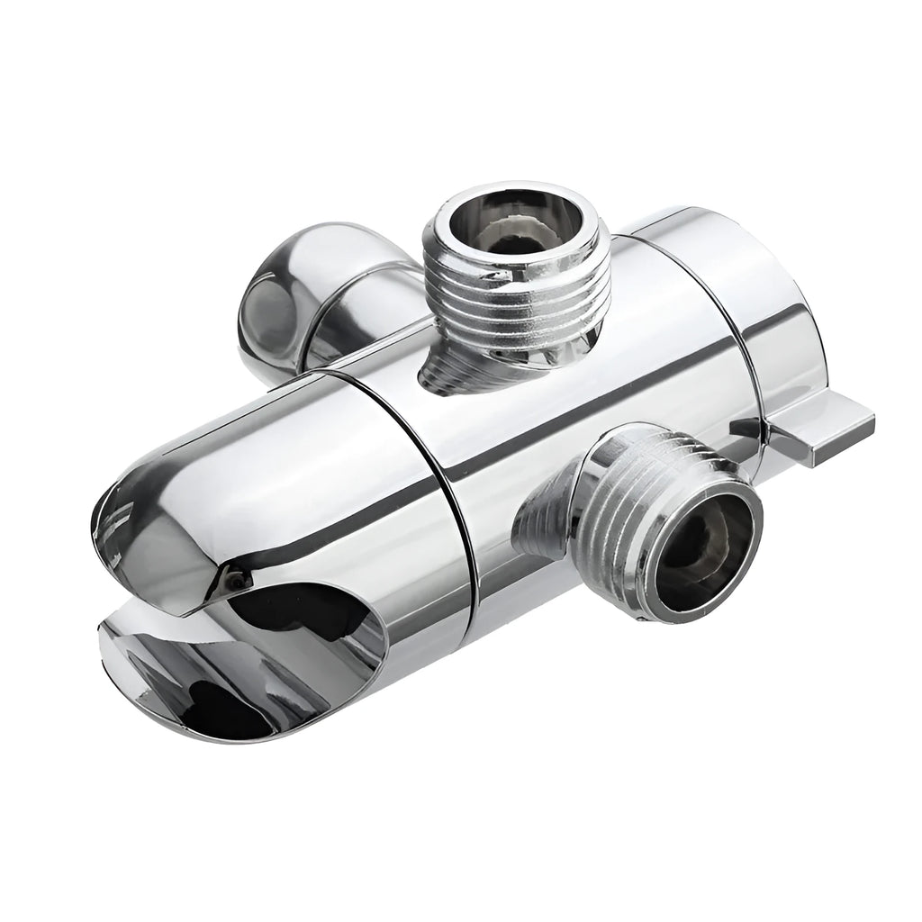 Copper shower water distributor with metal joint connector for bathroom installations