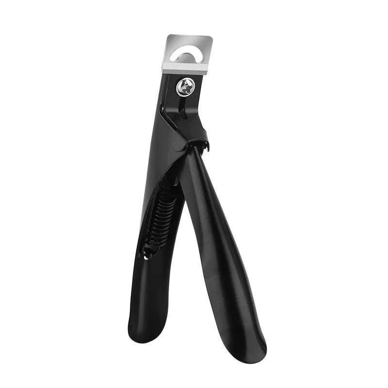 Nail art cut titanium French U-shaped scissors with stainless steel construction and three colour handle options