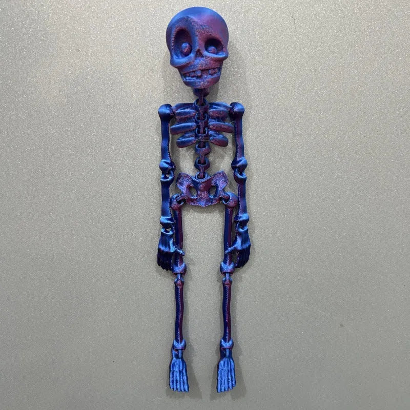 18cm tall 3D-printed skull refrigerator magnet in modern art style with magnetic backing
