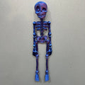 18cm tall 3D-printed skull refrigerator magnet in modern art style with magnetic backing