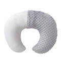 Multifunctional nursing pillow with milk spill prevention in pink, yellow, grey or light blue colours