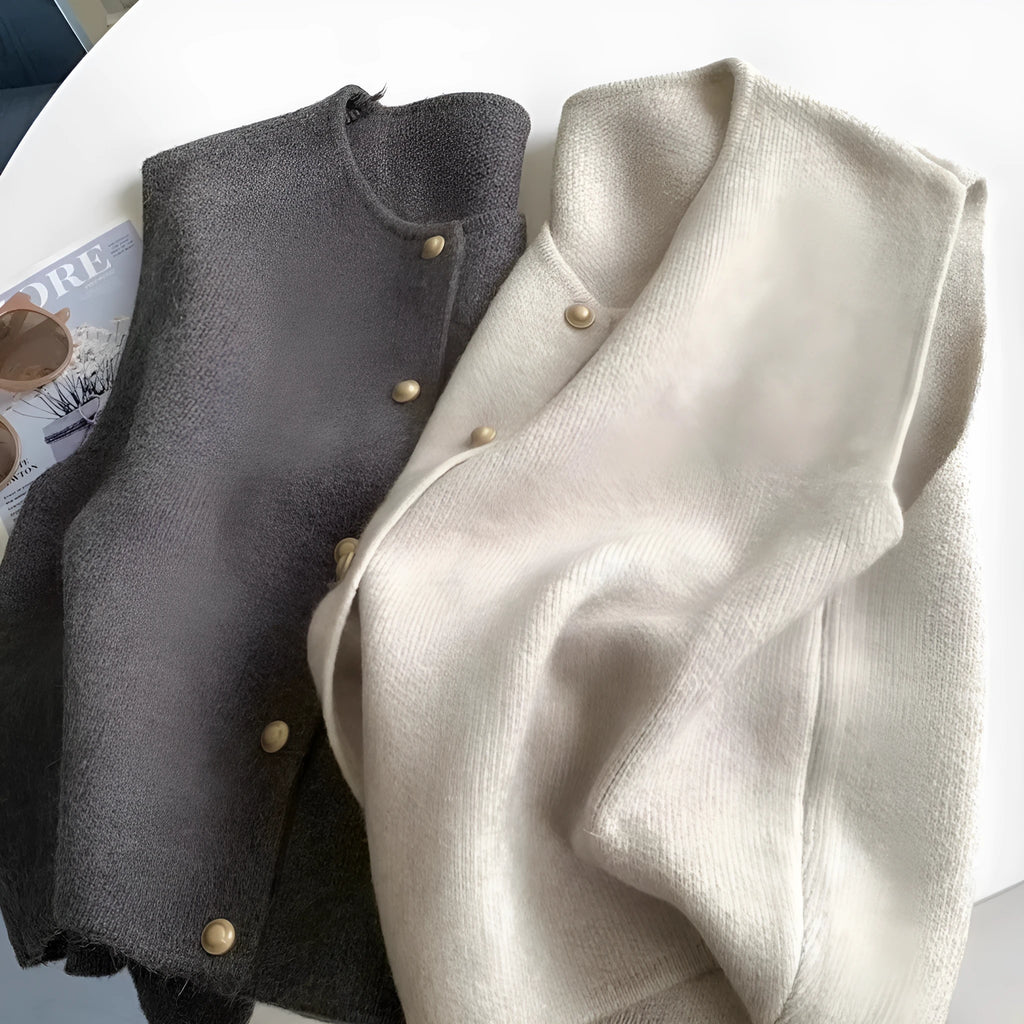 Women's thin polyester pullover vest in half-sleeve design available in multiple colours