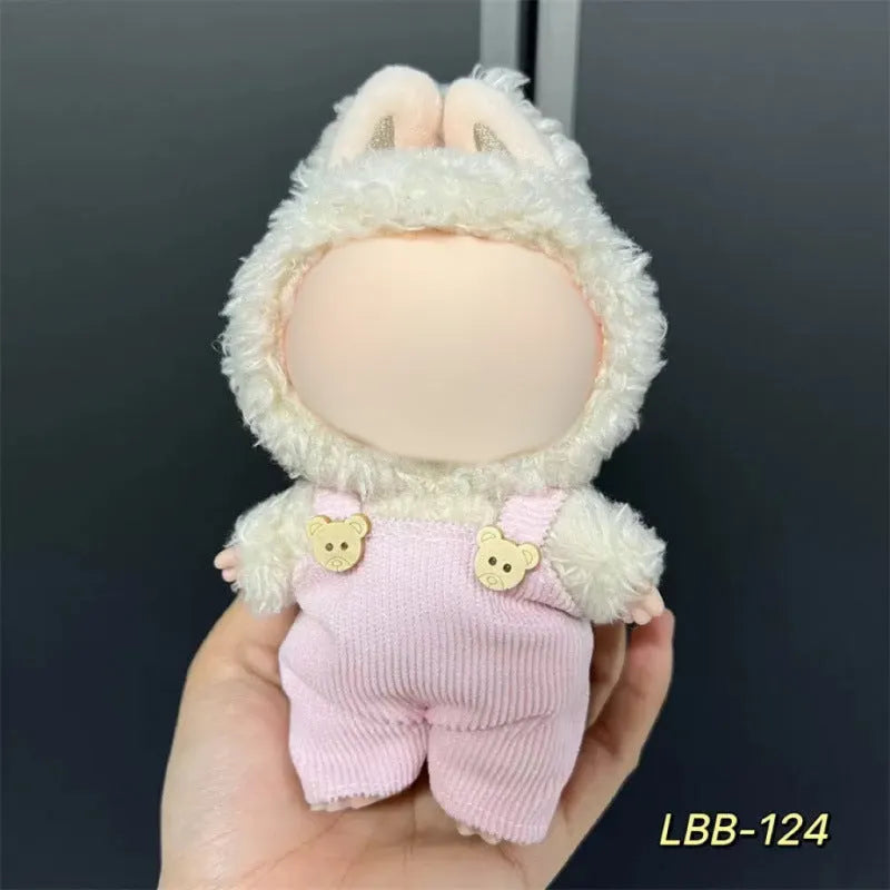 Plastic clothing outfit for a 17cm tall collectible vinyl figurine doll.