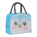 Cartoon children's insulated lunch box bag in choice of seven animal designs like orange bear and green dinosaur.