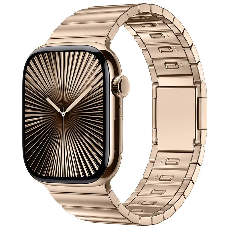 Stainless steel magnetic buckle Apple Watch strap in seven colour options