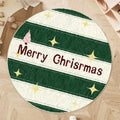 Alien shaped Christmas floor mat in imitation cashmere material with festive colour patterns