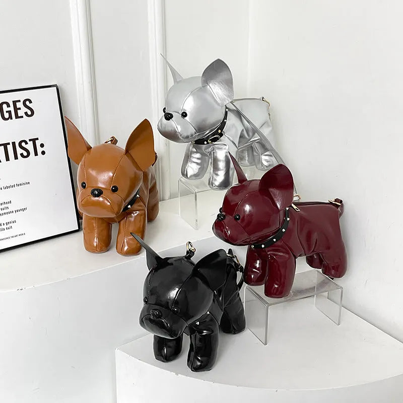 Jarre Aero bull doll satchel shoulder messenger bag in soft PU with rivet detailing, available in black, brown, silver, wine red