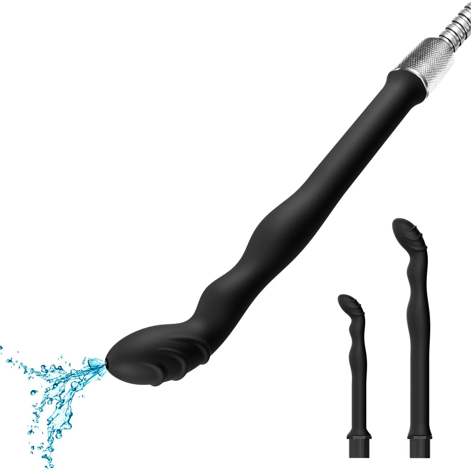 Black silicone sausage filler hosepipe flusher for manual back court cleaning