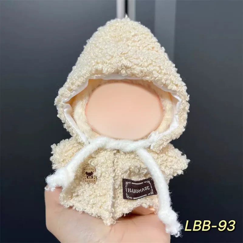 Plastic clothing outfit for a 17cm tall collectible vinyl figurine doll.