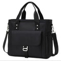 Portable cube-style Oxford cloth hiking bag with removable shoulder strap and side pocket