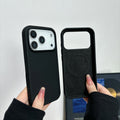Liquid silicone magnetic charging phone case with Ai button for iPhone, shown in antique white colour.