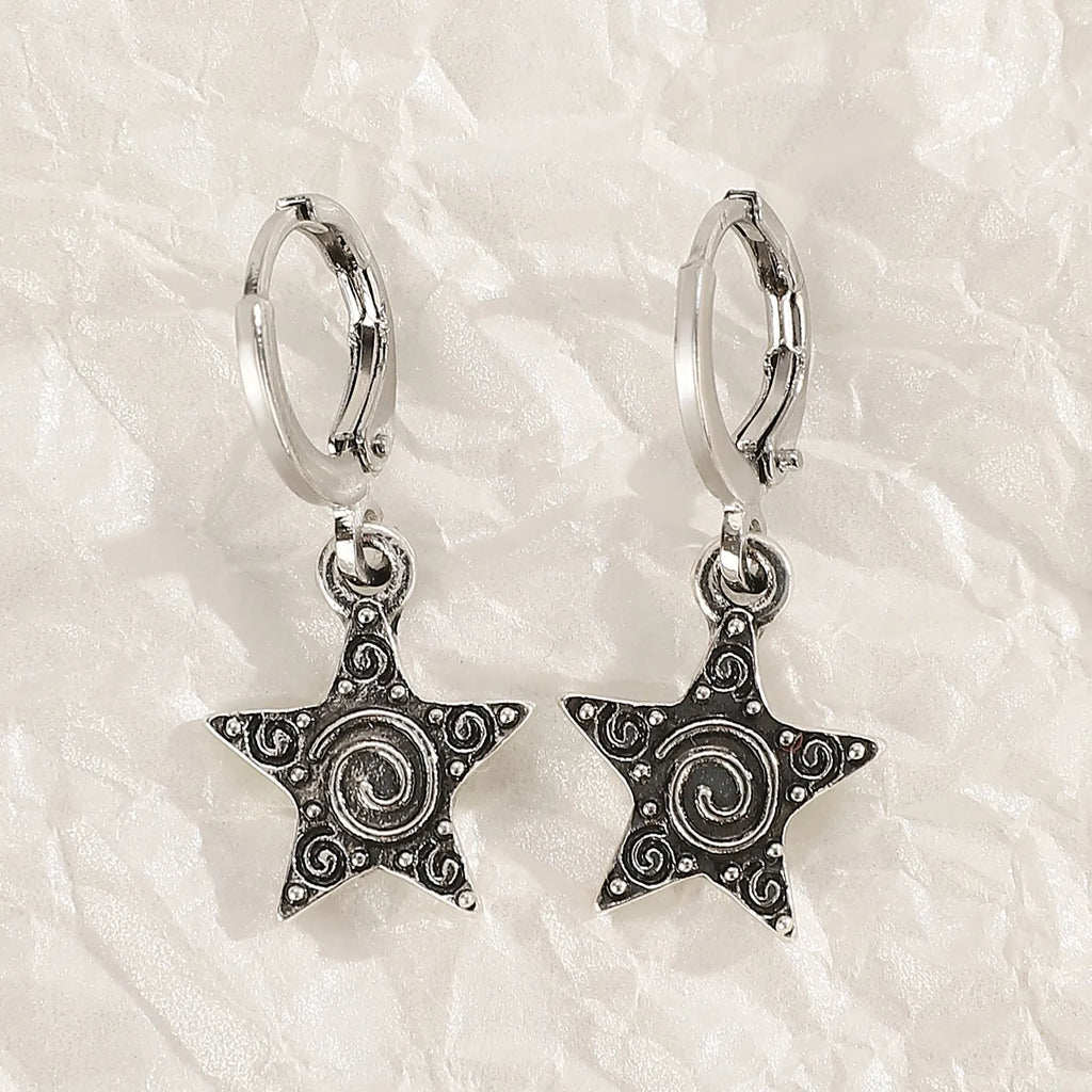 Women's alloy cross crystal earrings in five colour options including white cross and bright black cat designs