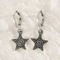Women's alloy cross crystal earrings in five colour options including white cross and bright black cat designs