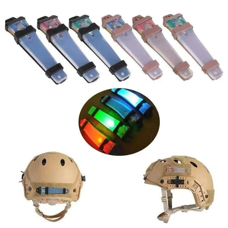 Waterproof chewing gum size survival signal lamp with black shell and red light for helmet use