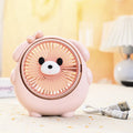 Desktop USB electric fan with dog-themed design in six colour options including bear and puppy variants