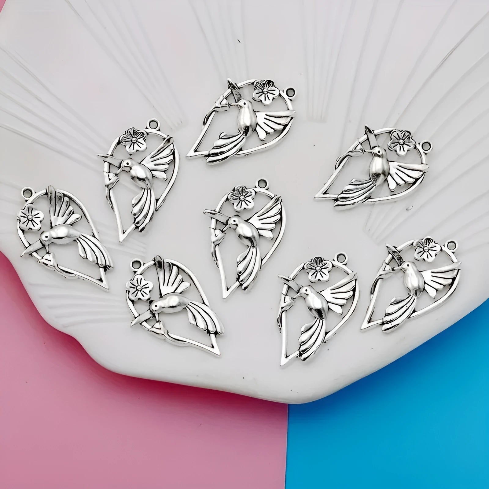 Alloy magpie pendant charm in colour P234 for DIY jewellery making