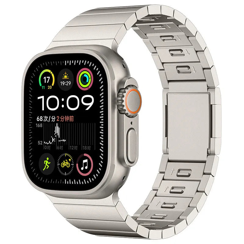 Stainless steel magnetic buckle Apple Watch strap in seven colour options