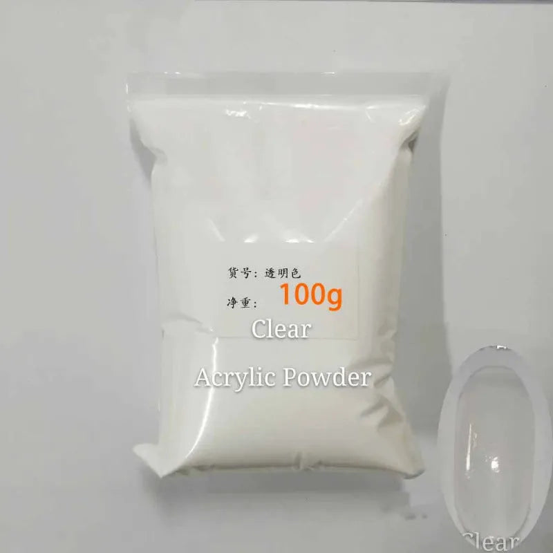 50g bulk bare methacrylic acid acrylic powder set with 20 colour options for nail manicure