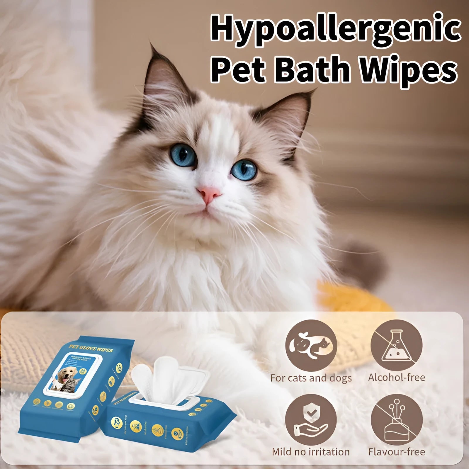 Disposable plastic gloves for pet cleaning in pack of 20 pieces