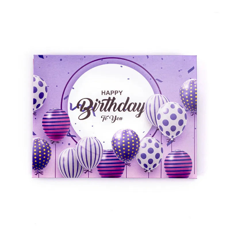 Chinese ink style 3D pop-up greeting card with a cake design, measuring 15cm by 20cm.