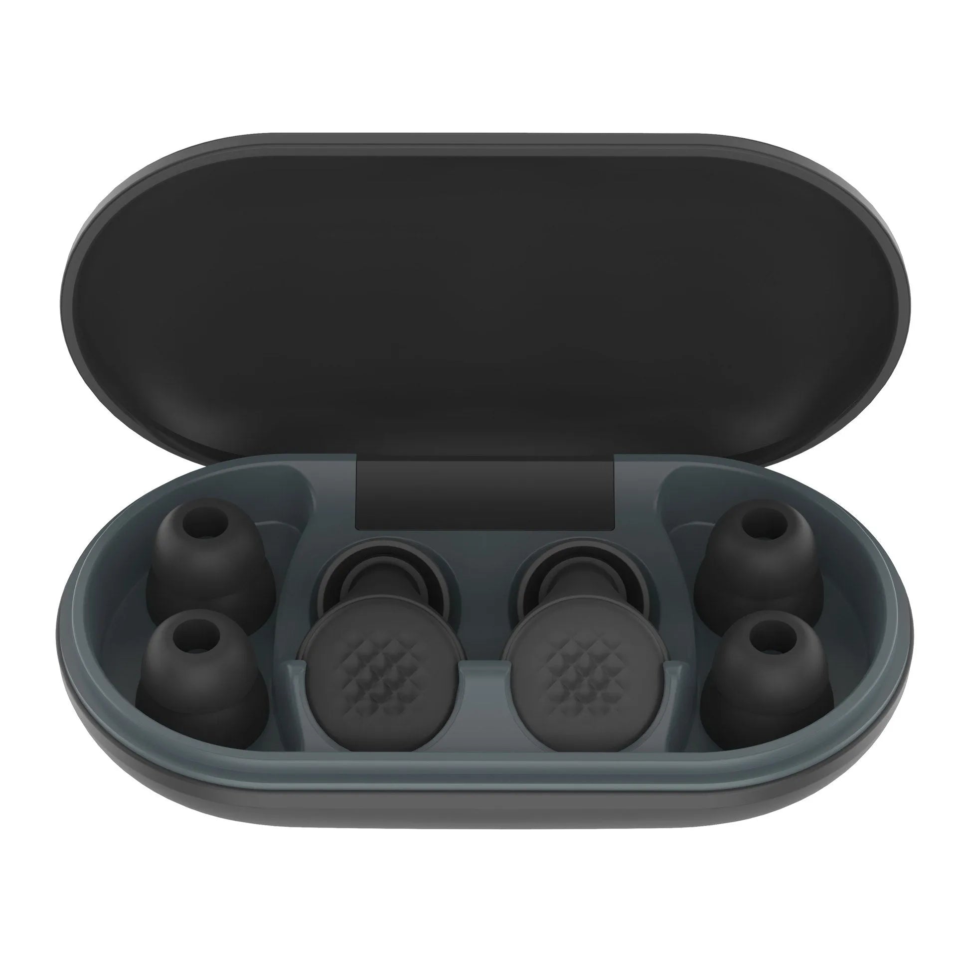 Anti-noise sleep earplugs in beige with flexible ABS silicone in-ear design