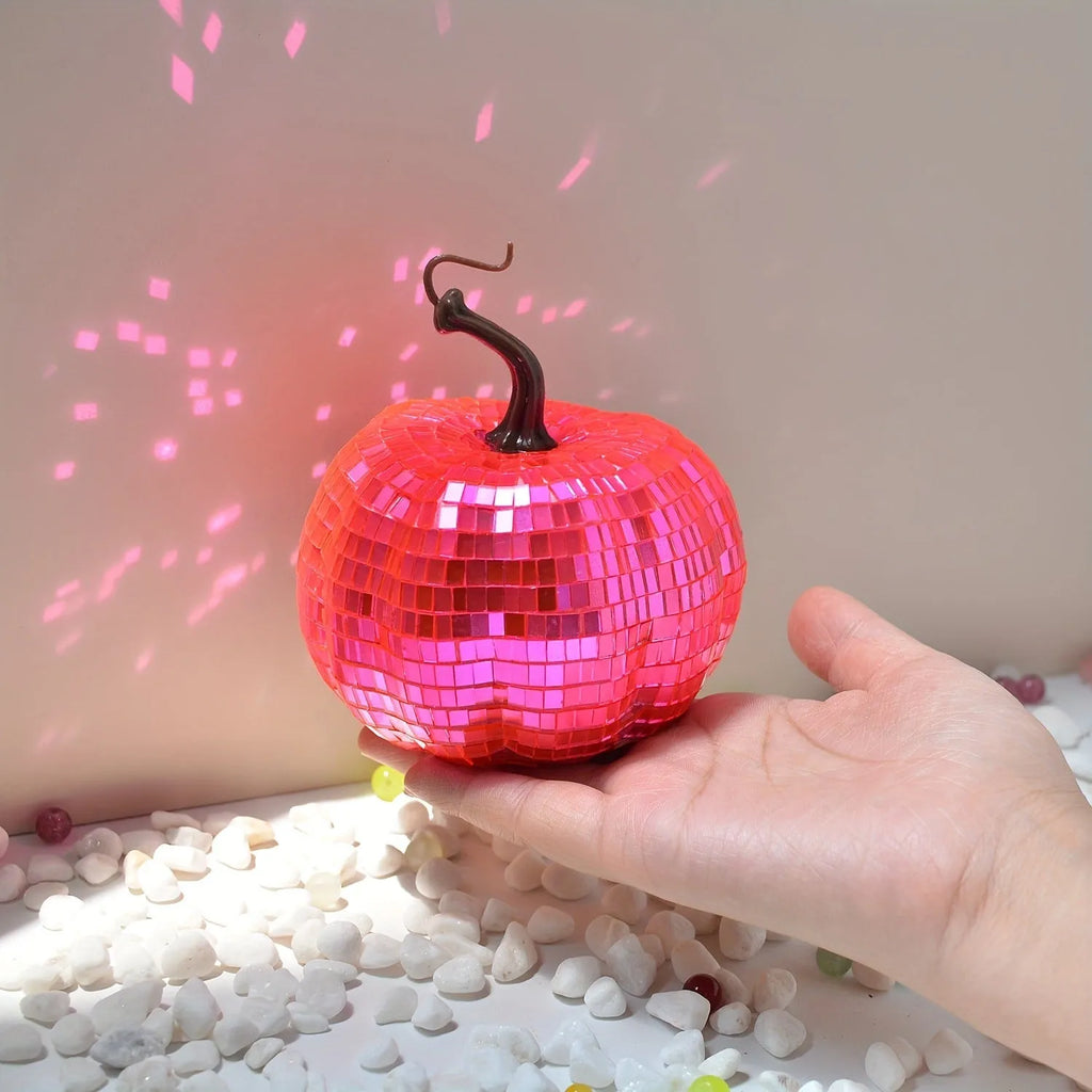 Chinese-style glass pumpkin mirror Halloween decoration with embroidered glass material in five sizes