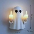 White plastic ghost statue night lamp with soft lighting for Halloween decor