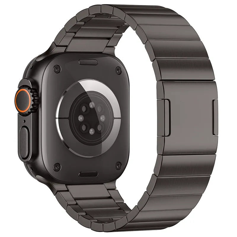 Stainless steel magnetic buckle Apple Watch strap in seven colour options