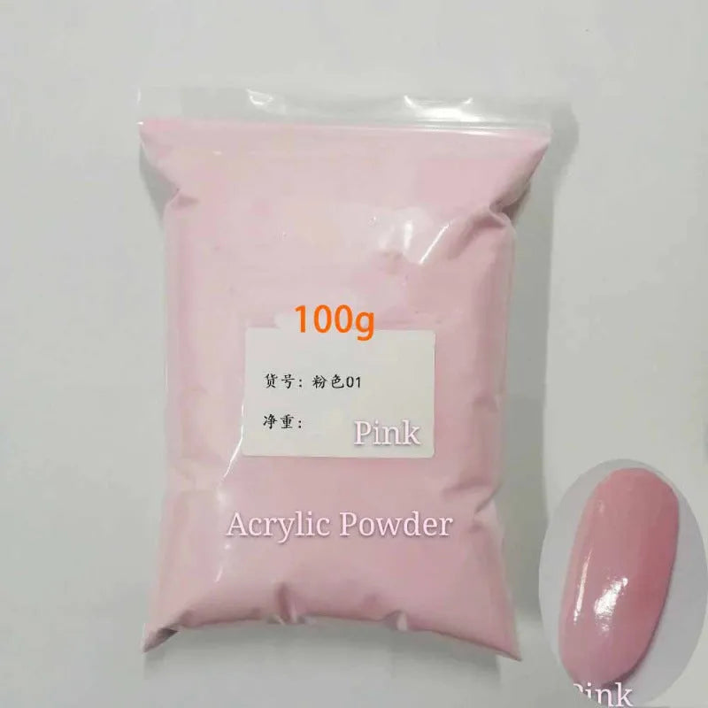 50g bulk bare methacrylic acid acrylic powder set with 20 colour options for nail manicure