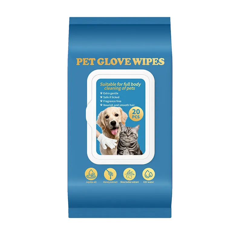 Disposable plastic gloves for pet cleaning in pack of 20 pieces