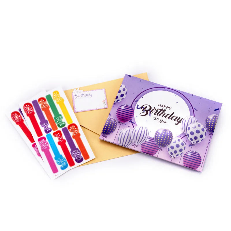 Chinese ink style 3D pop-up greeting card with a cake design, measuring 15cm by 20cm.
