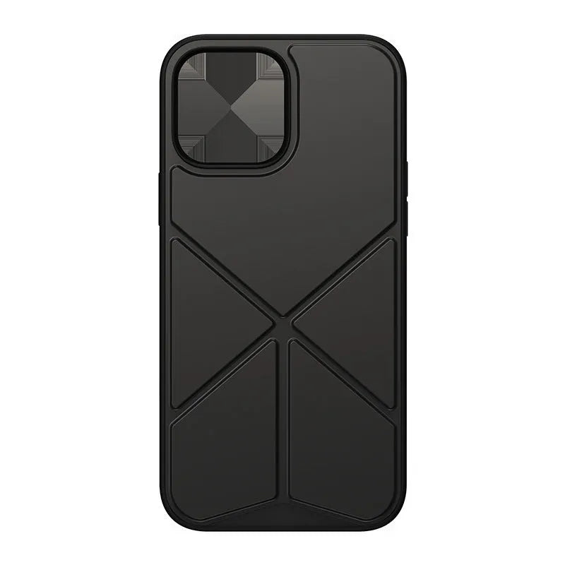 Solid colour TPU phone case for iPhone 13 series shown in Black and Blue options.