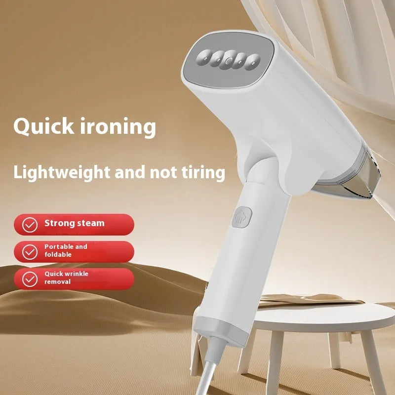 Handheld garment steamer and steam iron in blue or white with 1300W power and 85ml tank