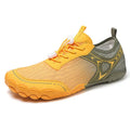 Five finger non-slip wading shoes in army green colour with rubber sole and elastic band.