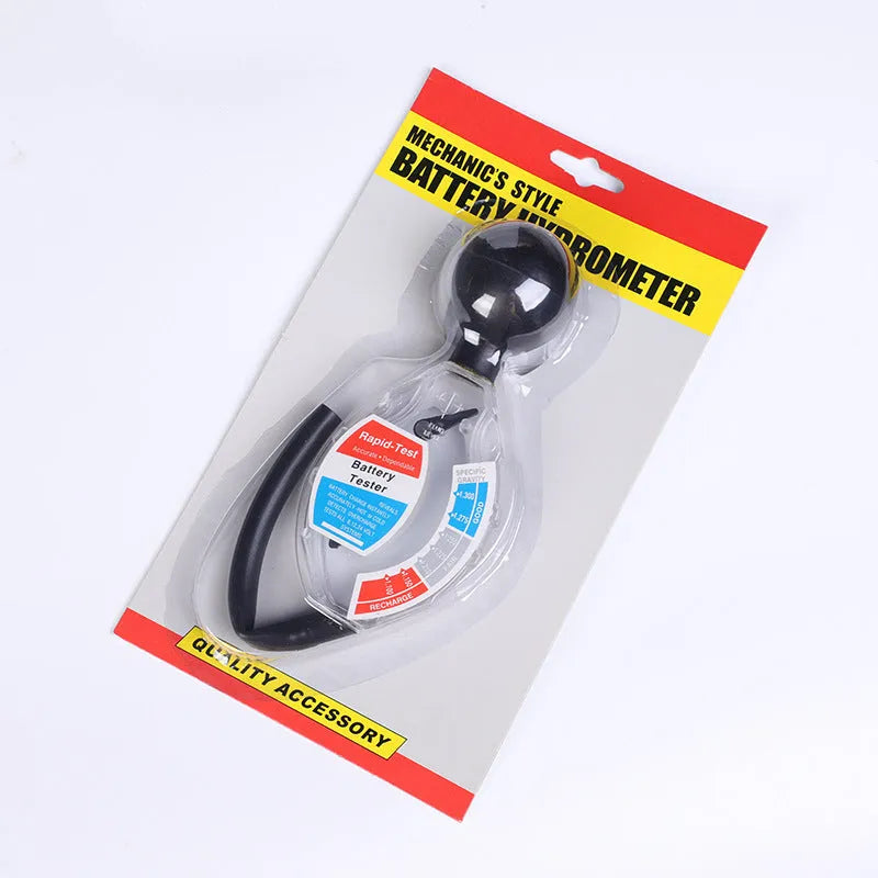 White ABS plastic suction electrolyte hydrometer for lead acid battery testing