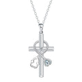 Women's cross stethoscope necklace with electroplated copper pendant and matching chain