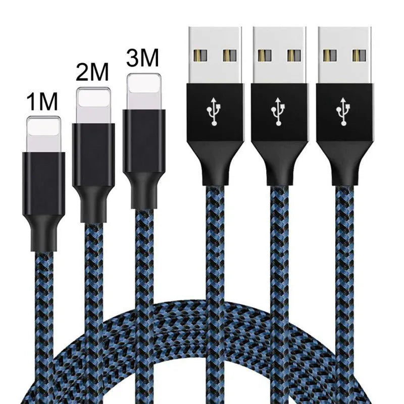 Braided fast-charging Micro USB data cable for Android phones in multiple colours and lengths.