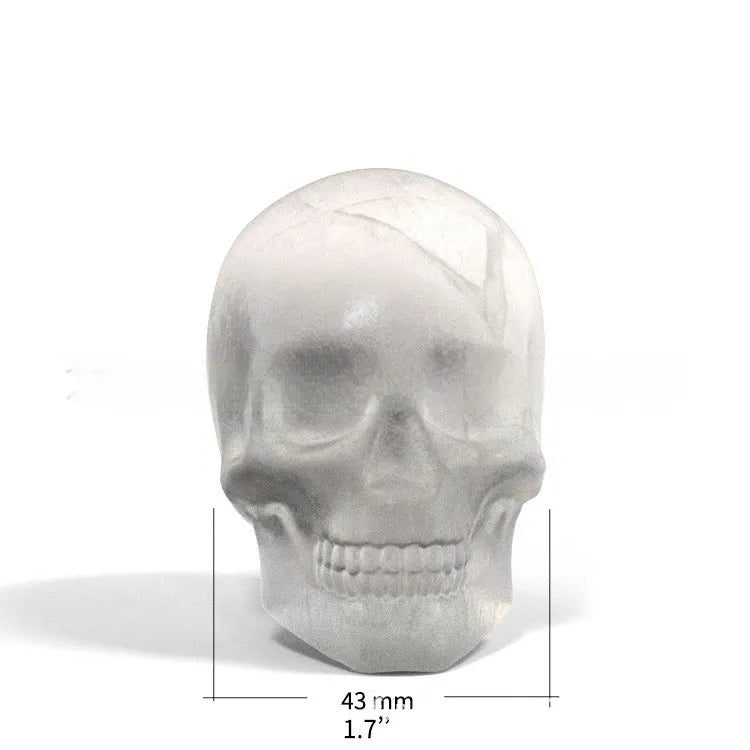 3D Halloween skull ice cube tray made from food grade silicone showing detailed mould design
