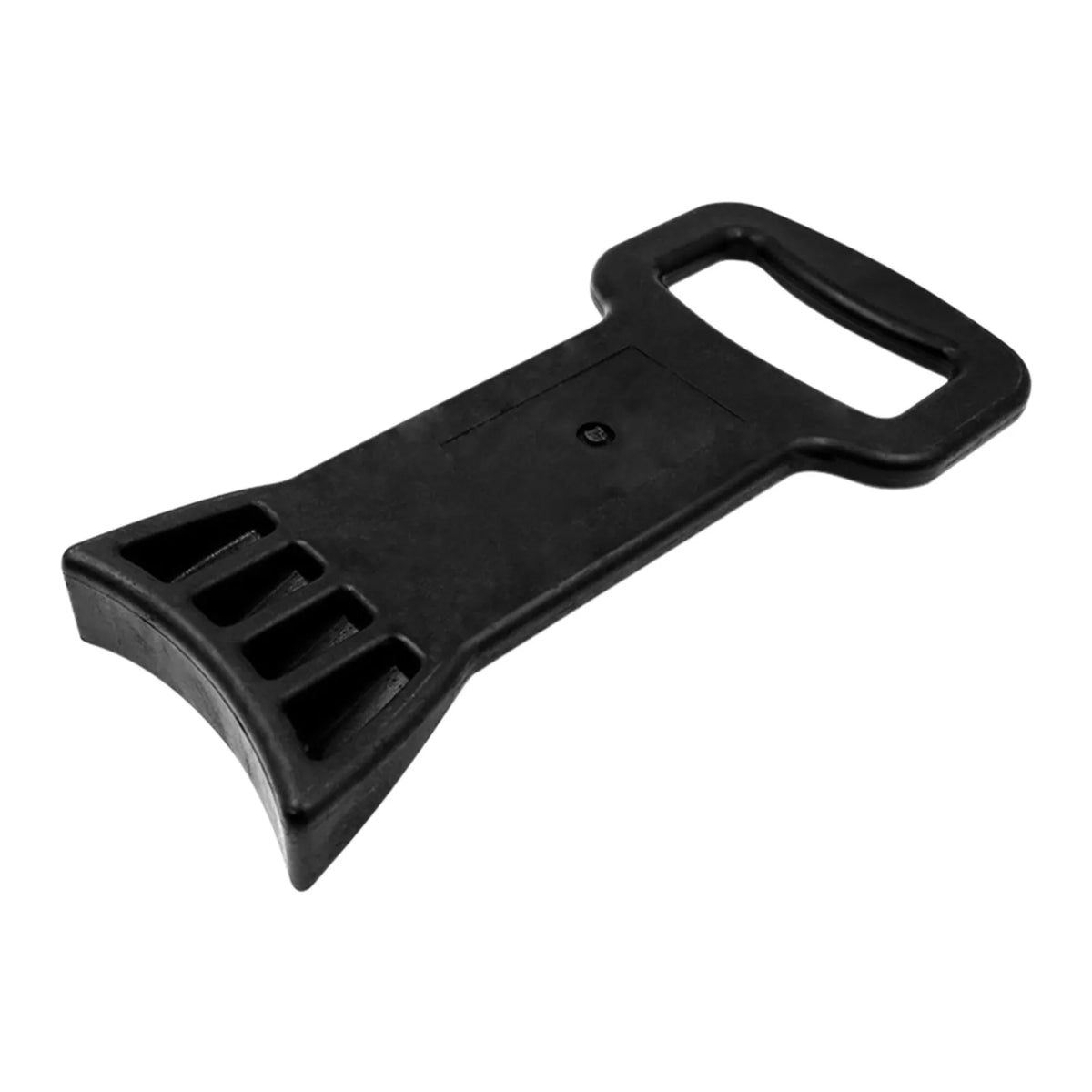 Black composite plastic tyre changer bracket for 17.5 to 24.5 inch tyres, 30cm x 15cm, 530g, wheel guard tool