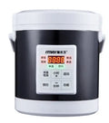 12V 24V mini rice cooker with 1.6L capacity, stainless steel shell, blue colour, and cigarette lighter cable