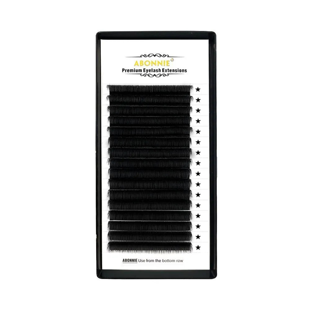 16-row dense false eyelashes made from mink hair with matte round wool finish