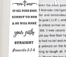 Stainless steel Family Bible Verse bookmark in CFS5170 colour with European style design