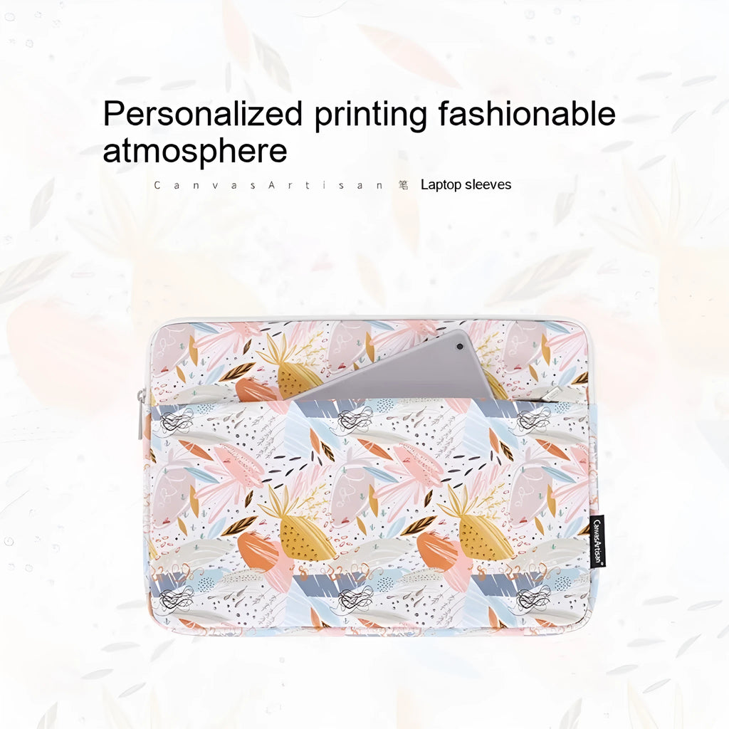 White waterproof PU leather 14 inch laptop inner bag with protective features
