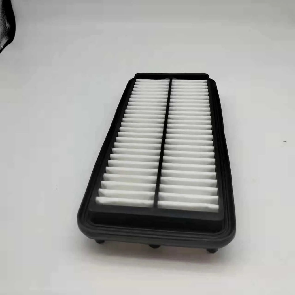 Black Hyundai car air filter showing 256mm diameter 113mm width 40mm thickness dimensions
