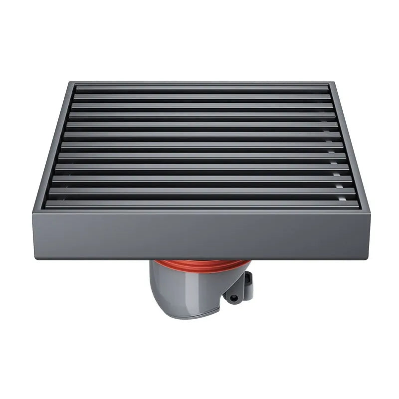 304 stainless steel courtyard floor drain with gun grey 15x15cm ABS plastic core