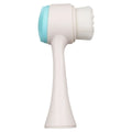 Blue and pink pet paw brush grooming tool with nylon bristles for dogs and cats