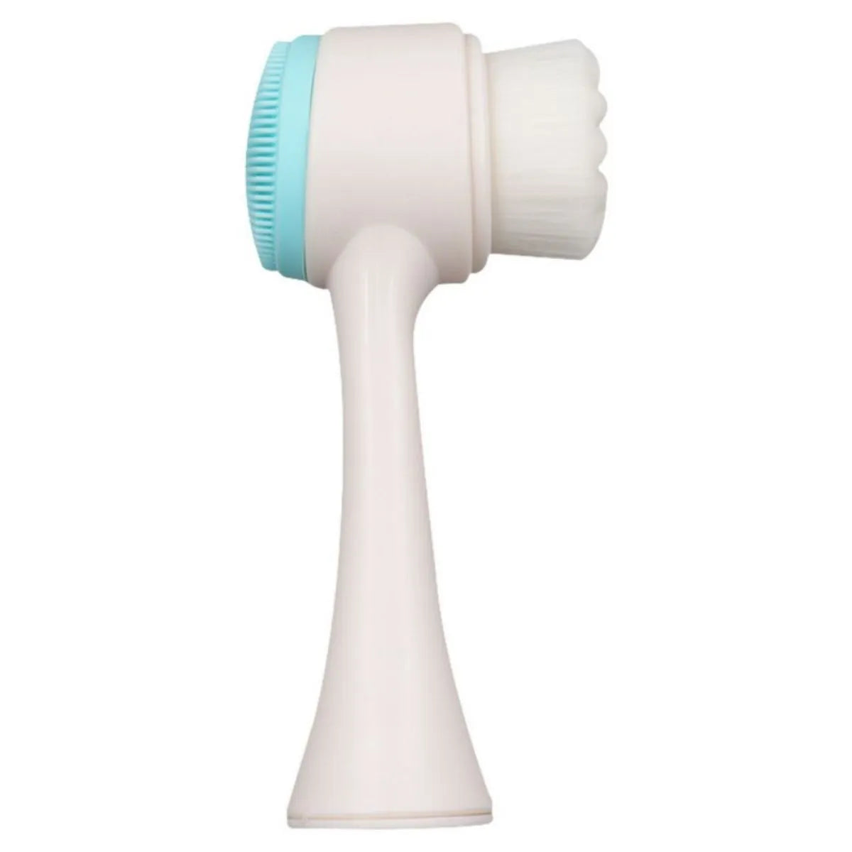 Blue and pink pet paw brush grooming tool with nylon bristles for dogs and cats