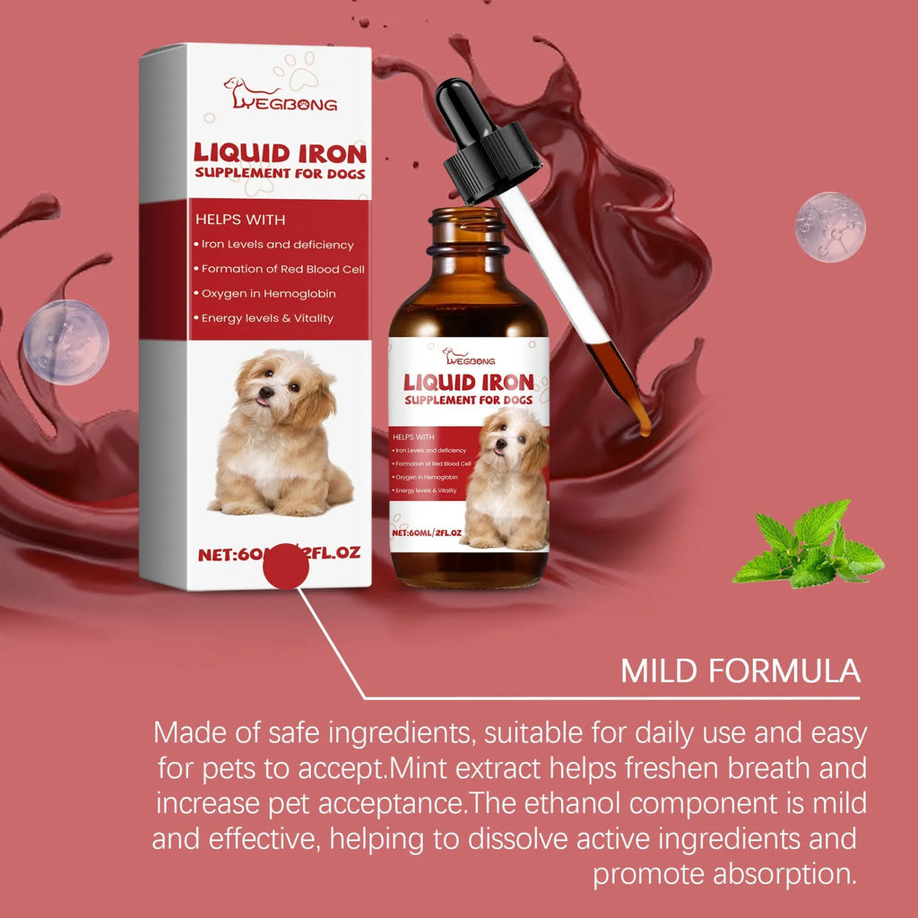 60ml pet dog syrup bottle with mild ingredient supplement formula