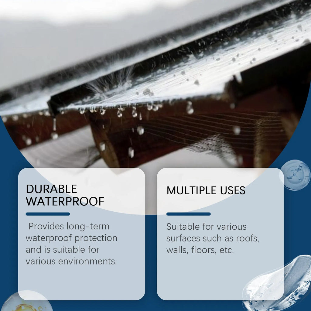 Multi-purpose leak-repairing paint 100g with brush suitable for roof and wall asphalt waterproofing