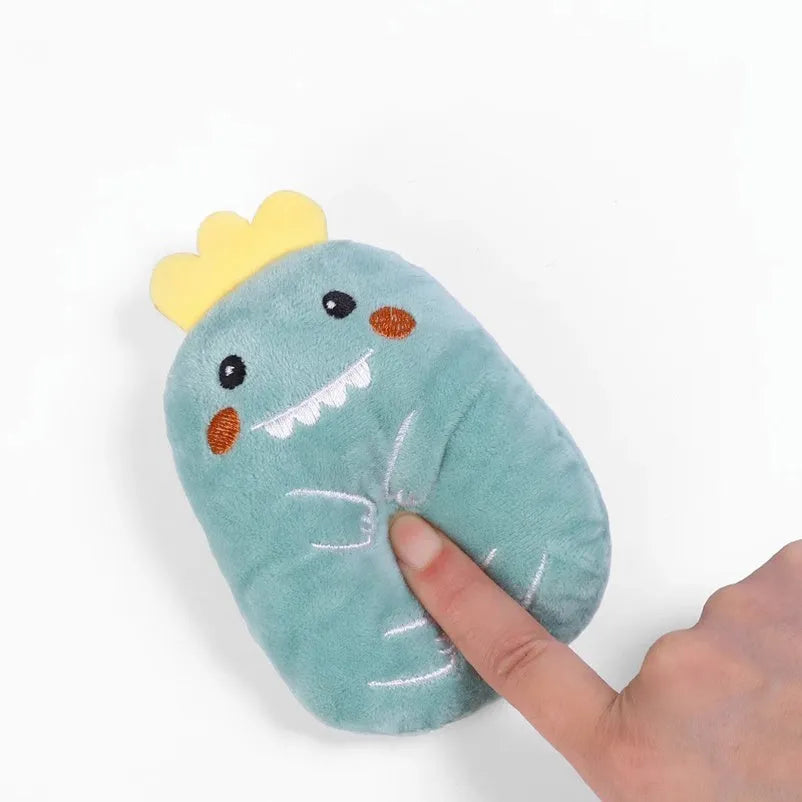 Plush catnip toys for chewing with vocal function in multiple colours